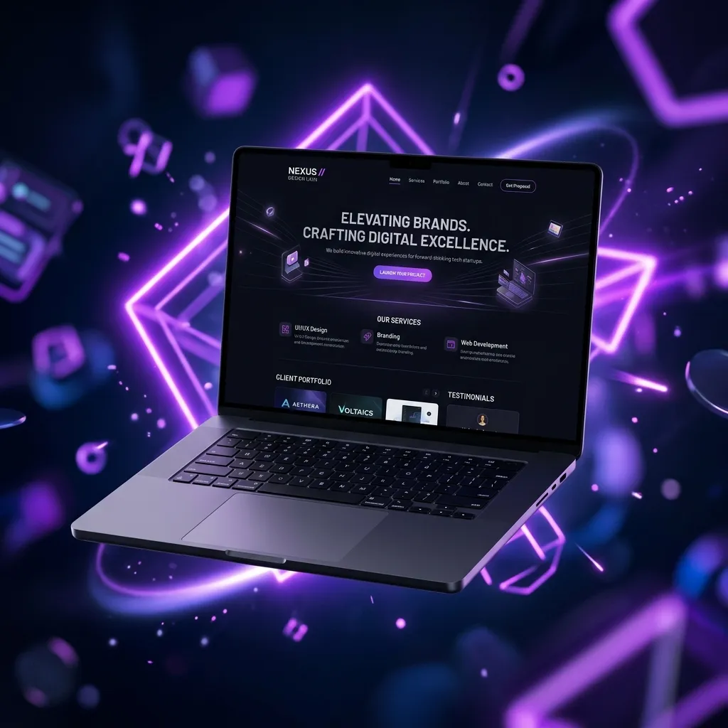 Digital brand layout design mockup